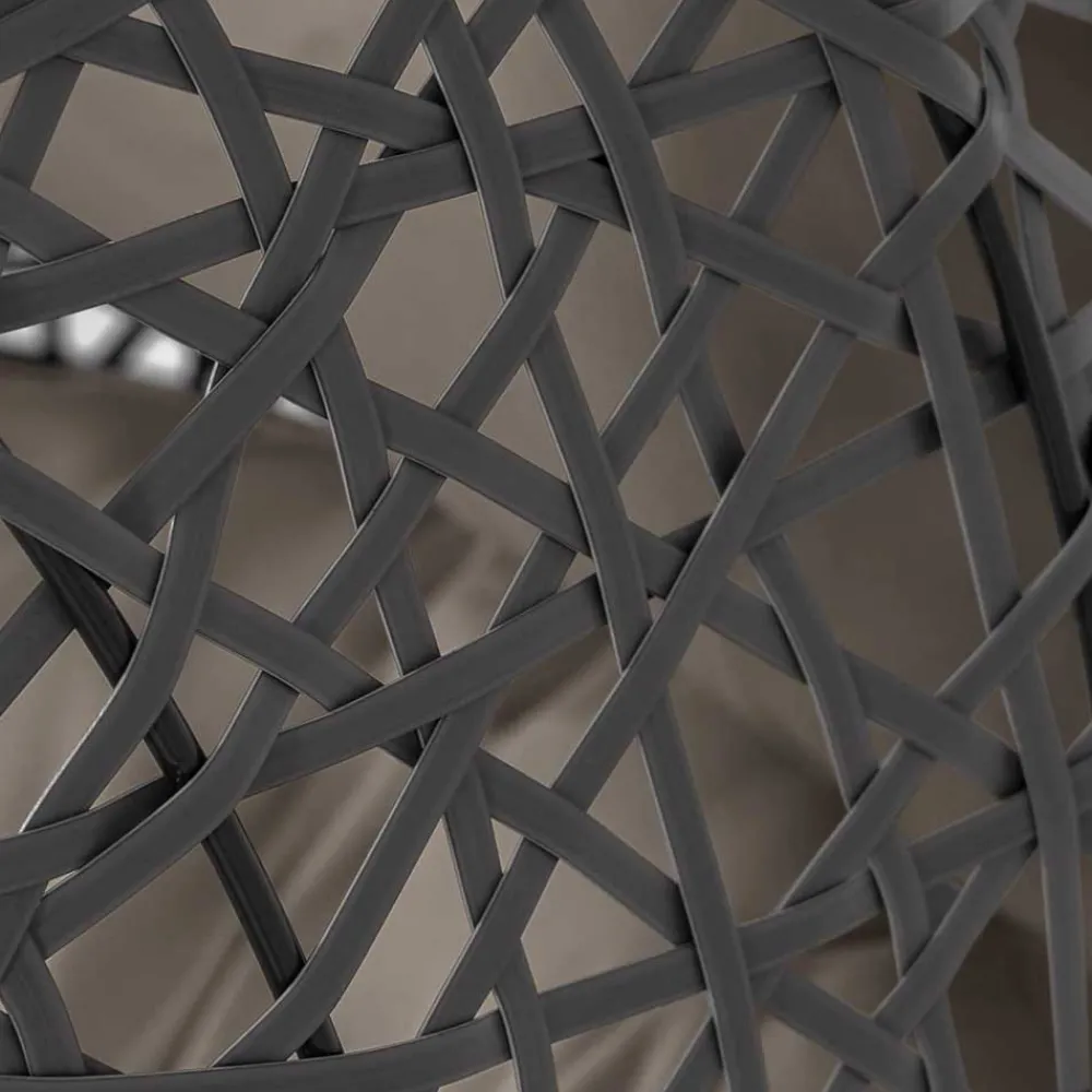 Wohnen Skandinavische Möbel|Rattanmöbel*Hängesessel mit Gestell in Grau hell dunkel - Jueves