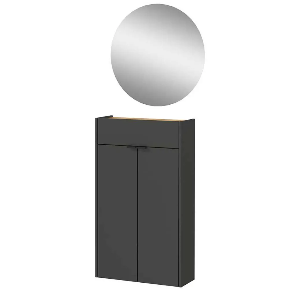 Wohnen Hänge-Vertiko & runder Spiegel - Sidgarus (zweiteilig)