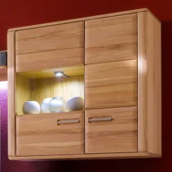 Wohnen Vitrinen|Wohnzimmer-Vitrinen*Hängevitrine Athias aus Kernbuche teilmassiv
