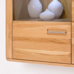 Wohnen Vitrinen|Wohnzimmer-Vitrinen*Hängevitrine Athias aus Kernbuche teilmassiv