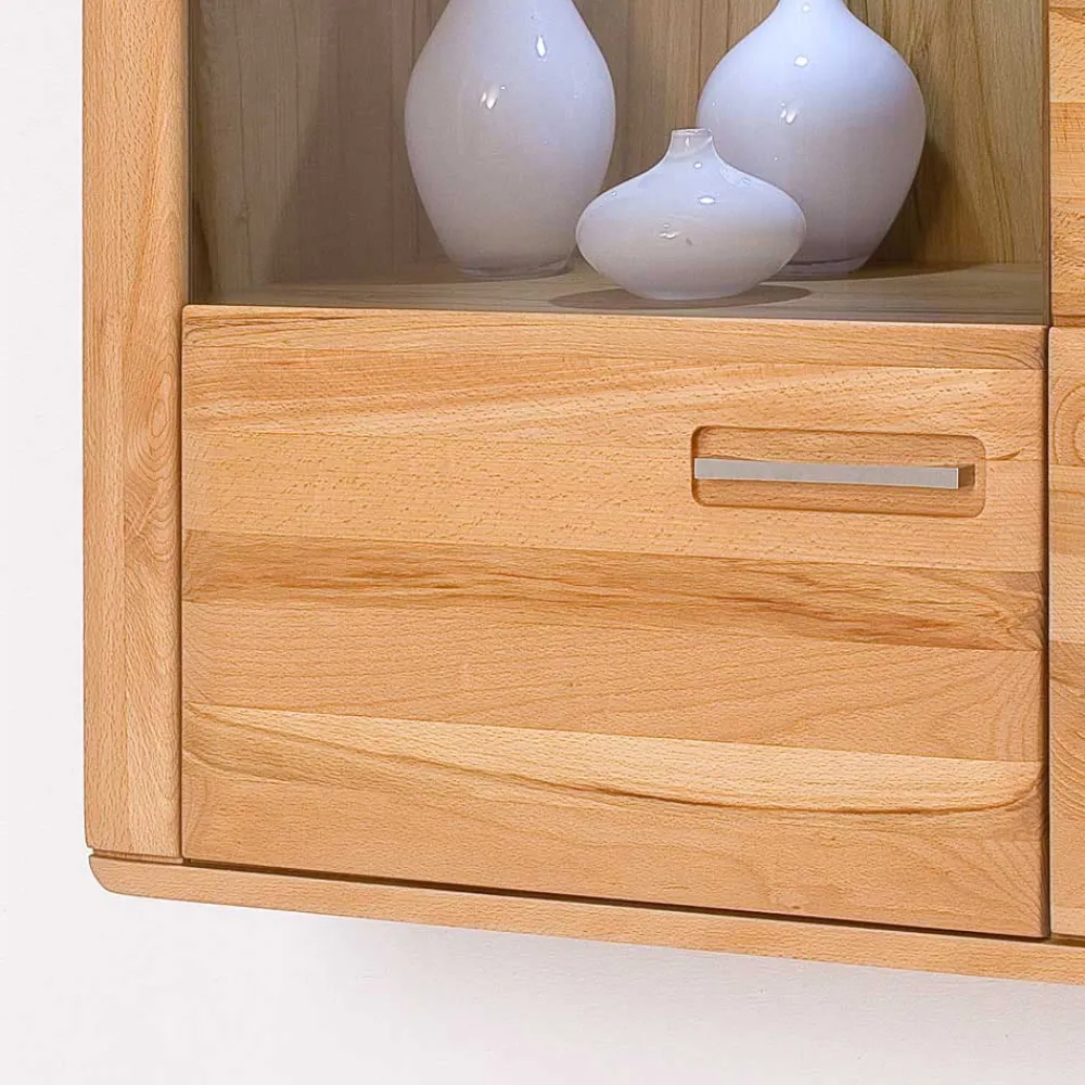 Wohnen Vitrinen|Wohnzimmer-Vitrinen*Hängevitrine Athias aus Kernbuche teilmassiv