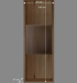 Wohnen Hängevitrine aus Wildeiche Massivholz - Fredellia