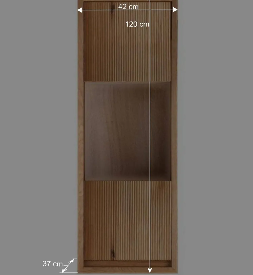 Wohnen Hängevitrine aus Wildeiche Massivholz - Fredellia