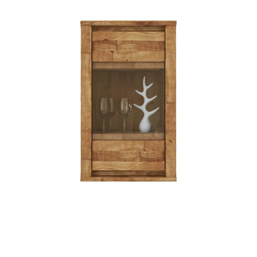 Wohnen Esszimmer-Vitrinen*Hängevitrine Nadalia aus Wildeiche Massivholz