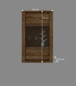 Wohnen Esszimmer-Vitrinen*Hängevitrine Nadalia aus Wildeiche Massivholz