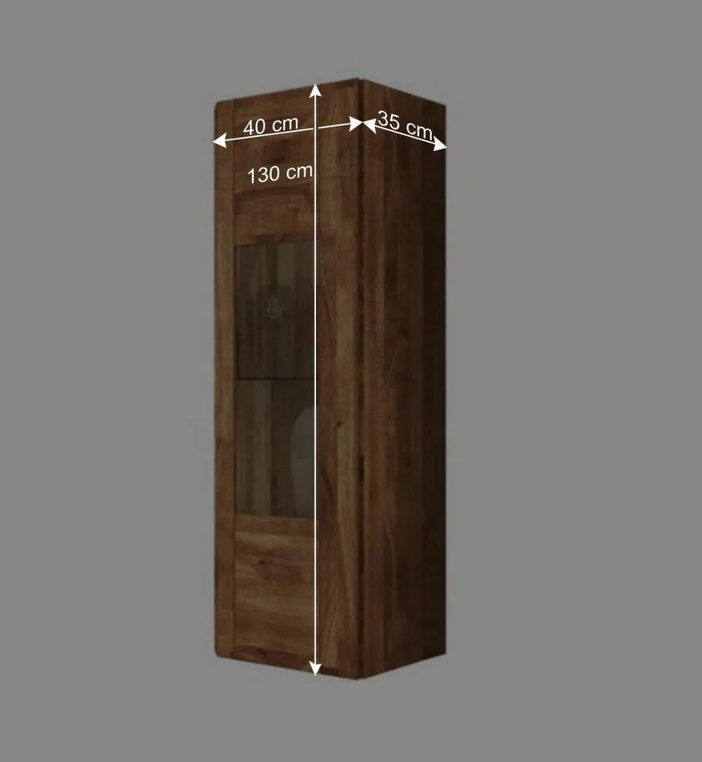 Wohnen Hängevitrine Vaskov aus Wildeiche Massivholz