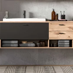 Wohnen Waschtisch|Waschbeckenunterschränke*Hänge-Waschbeckenschrank mit Aufsatzbecken - Steikun