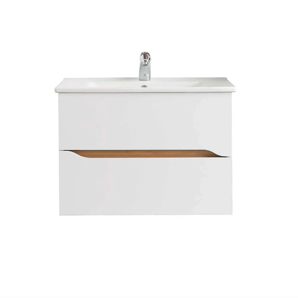 Wohnen Waschtisch|Waschbeckenunterschränke*Hänge-Waschtisch mit zwei Schubladen - Zenata