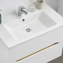 Wohnen Waschtisch|Waschbeckenunterschränke*Hänge-Waschtisch mit zwei Schubladen - Zenata