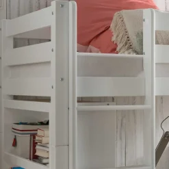 Wohnen Kinderbetten*Hochbett & Einzelbett & Regal Set - Polar (zweiteilig)