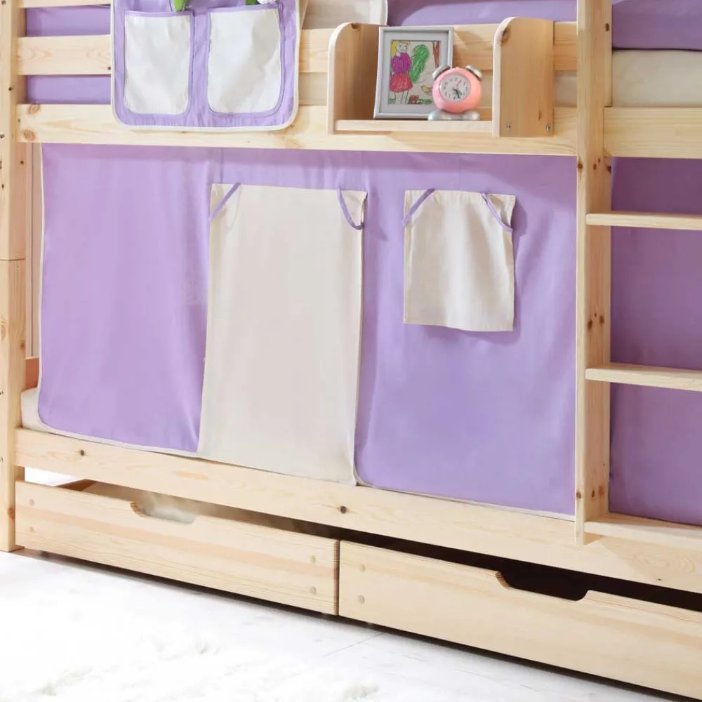 Wohnen Kinderbetten|Kindermöbel*Hochbett Luisa in Kiefer Massivholz