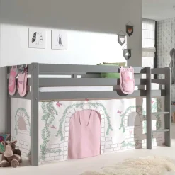 Wohnen Kinderbetten*Hochbett mit Schmetterling & Vogel Motiv - Guern