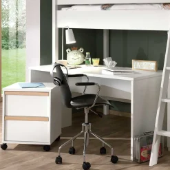 Wohnen Jugendbetten|Kindermöbel*Hochbett mit Schrank und Schreibtisch - Cracks (vierteilig)