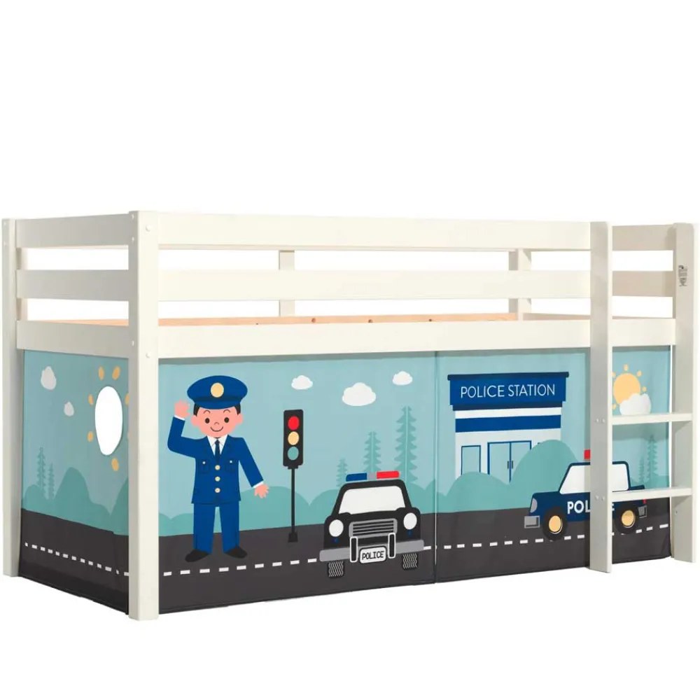 Wohnen Kindermöbel|Kinderbetten*Hochbett Polizeibett in Weiß - Trian