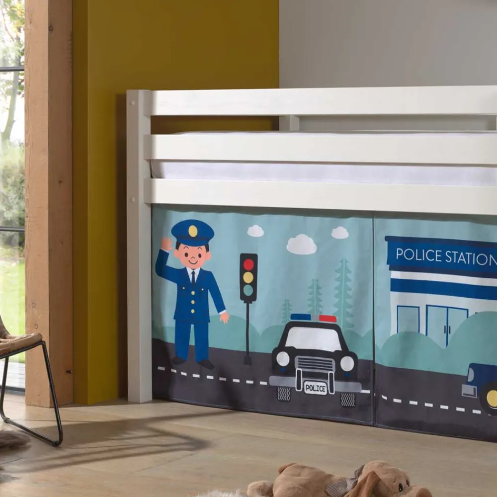Wohnen Kindermöbel|Kinderbetten*Hochbett Polizeibett in Weiß - Trian