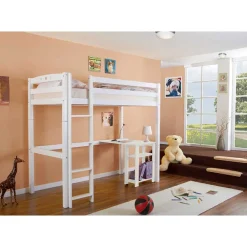 Kinder Wohnen Hochbett Ron in Weiß