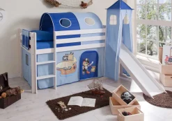 Wohnen Kindermöbel|Kinderbetten*Hochbett Scarlett in Kiefer Massivholz