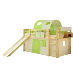 Kinder Wohnen Hochbett Zarodrana mit Rutsche und Tunnel