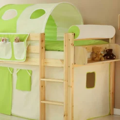 Kinder Wohnen Hochbett Zarodrana mit Rutsche und Tunnel