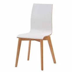 Wohnen Küchenstühle|Esszimmerstühle*Hochdrucklaminat Stuhl in Weiß - Sonda (2er Set)