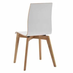 Wohnen Küchenstühle|Esszimmerstühle*Hochdrucklaminat Stuhl in Weiß - Sonda (2er Set)