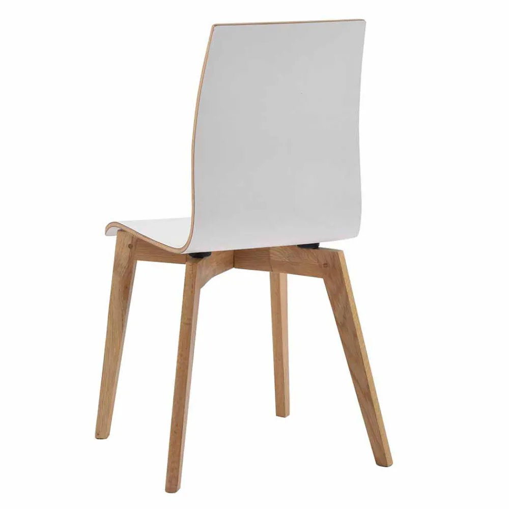 Wohnen Küchenstühle|Esszimmerstühle*Hochdrucklaminat Stuhl in Weiß - Sonda (2er Set)