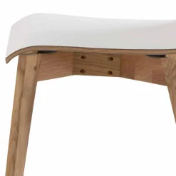 Wohnen Küchenstühle|Esszimmerstühle*Hochdrucklaminat Stuhl in Weiß - Sonda (2er Set)