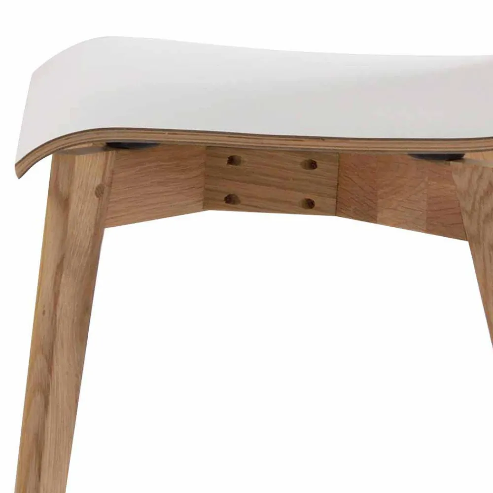 Wohnen Küchenstühle|Esszimmerstühle*Hochdrucklaminat Stuhl in Weiß - Sonda (2er Set)