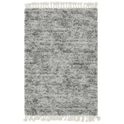 Wohnen Hochflor Läufer Teppich in Grau und Creme - Cesario