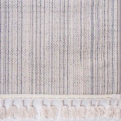 Wohnen Hochflor Läufer Teppich in Grau und Creme - Cesario