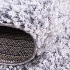 Wohnen Hochflor Läufer Teppich in Grau und Creme - Cesario