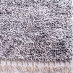 Wohnen Hochflor Läufer Teppich in Grau und Creme - Cesario