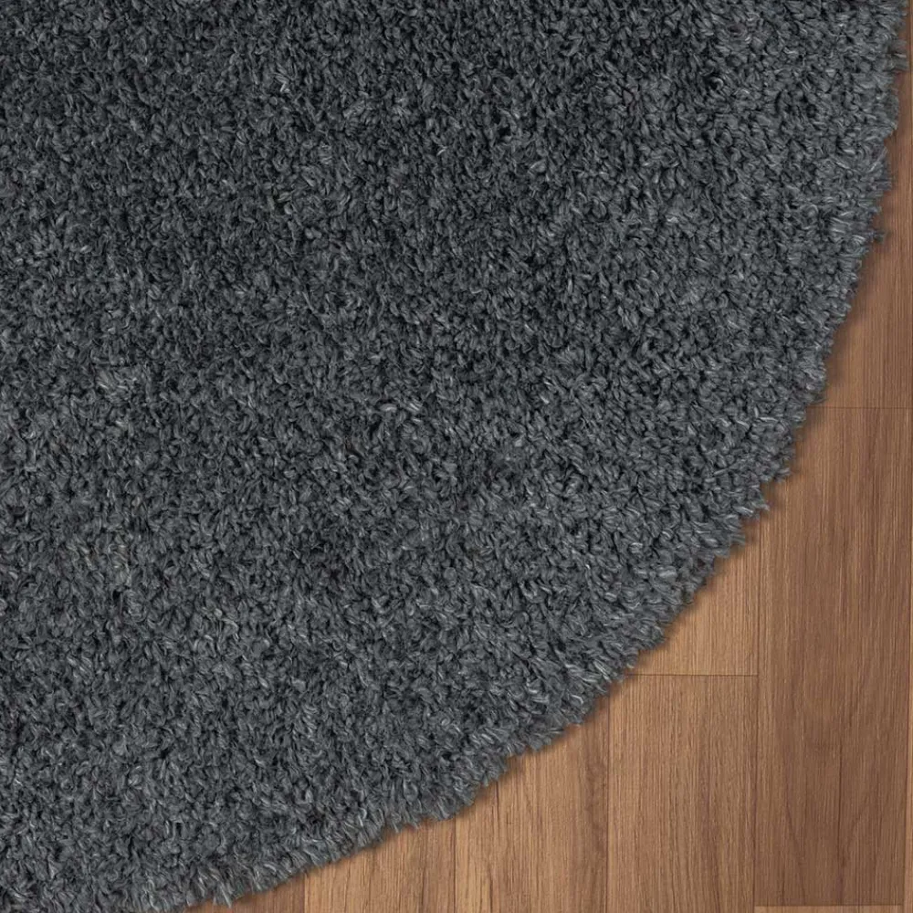 Wohnen Hochflor Teppich in Dunkelgrau - Eleva