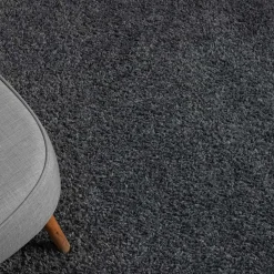 Wohnen Teppiche*Hochflor Teppich in dunklem Grau - Bescion