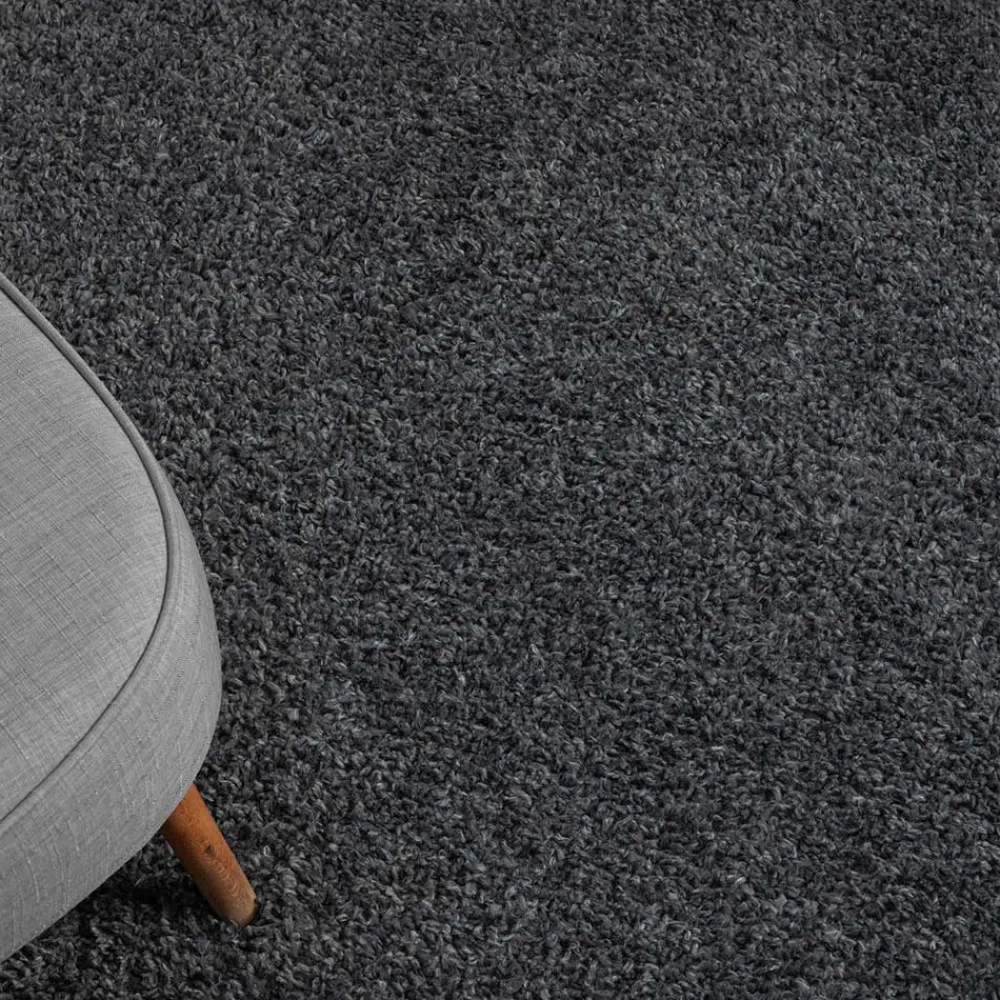 Wohnen Teppiche*Hochflor Teppich in dunklem Grau - Bescion