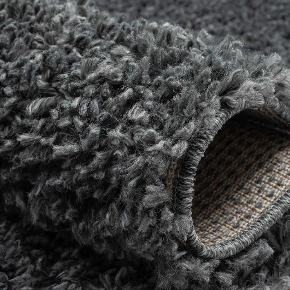 Wohnen Teppiche*Hochflor Teppich in dunklem Grau - Bescion