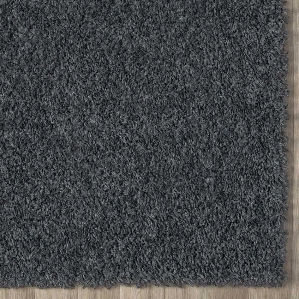 Wohnen Teppiche*Hochflor Teppich in dunklem Grau - Bescion