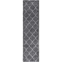 Wohnen Hochflor Teppich in Grau und Creme - Ilena