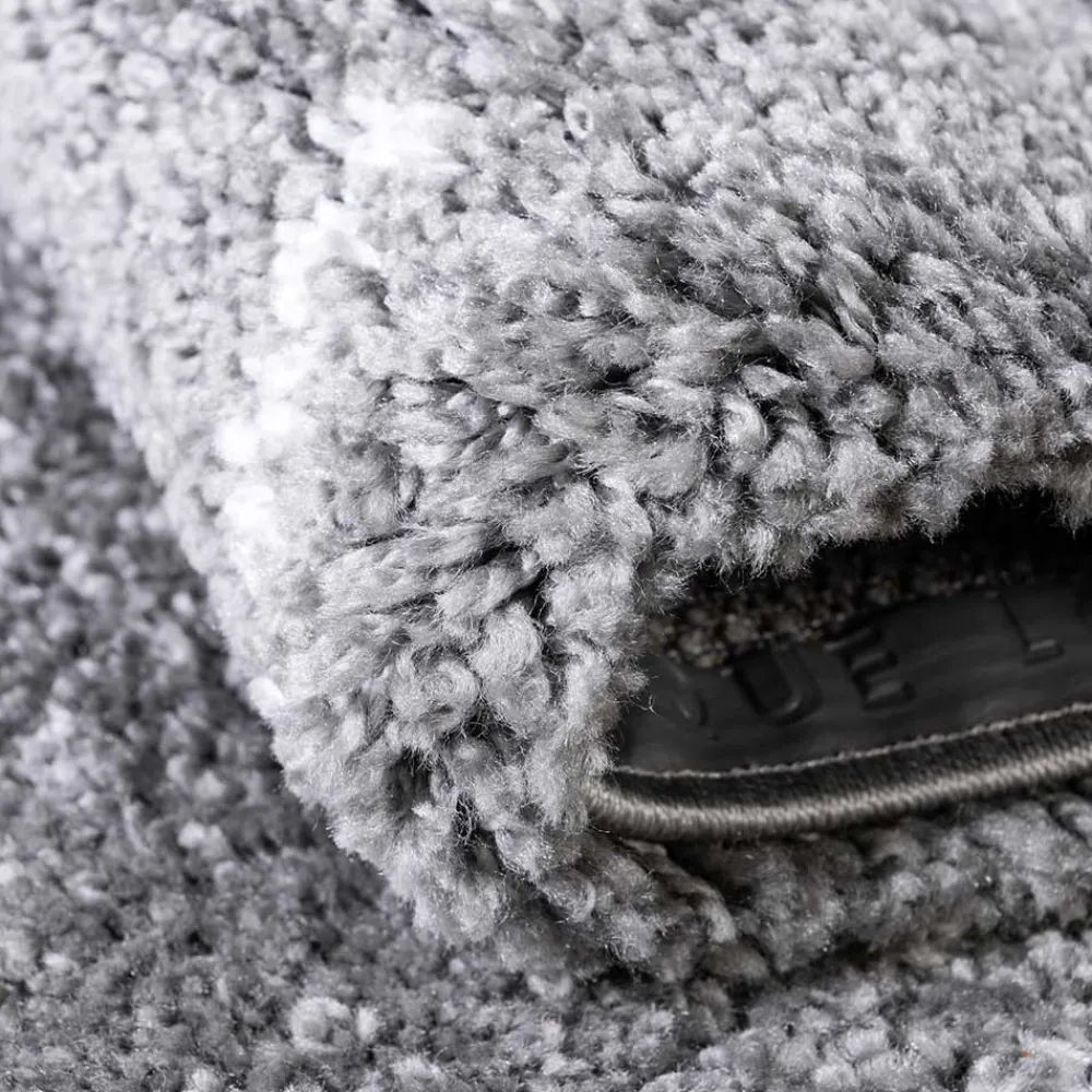 Wohnen Hochflor Teppich in Grau und Creme - Ilena