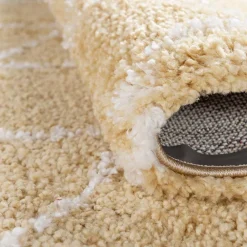 Wohnen Teppiche*Hochflor Teppich Läufer in Gelb und Creme - Luzifania