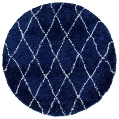 Wohnen Hochflor Teppich mit Rautenmuster - Pius