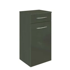 Wohnen Badschränke*Hochglanz Bad Unterschrank in Dunkelgrau Mladen für Wandmontage