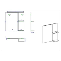 Wohnen Hochglanz Badeinrichtung in Weiß - Vauflos (dreiteilig)