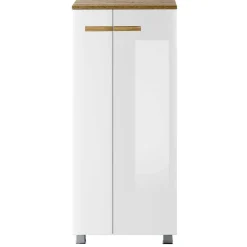 Wohnen Hochglanz Badeinrichtung in Weiß - Vauflos (dreiteilig)