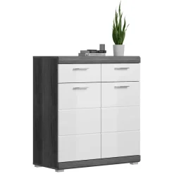 Wohnen Hochglanz Flureinrichtung Set - Nancys (vierteilig)