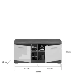 Wohnen Hochglanz Flureinrichtung Set - Nancys (vierteilig)