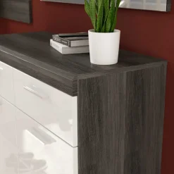 Wohnen Hochglanz Flureinrichtung Set - Nancys (vierteilig)