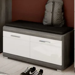 Wohnen Hochglanz Flureinrichtung Set - Nancys (vierteilig)