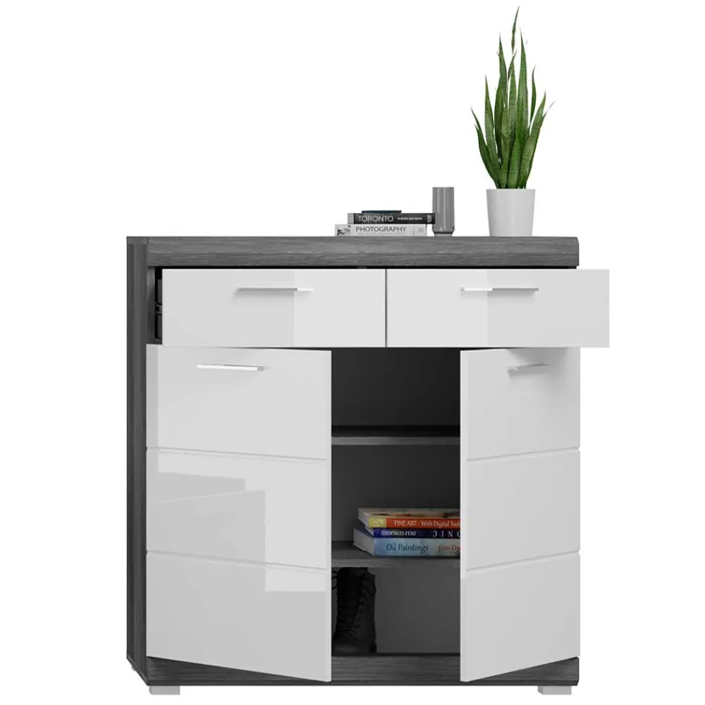 Wohnen Hochglanz Flurmäbel Kombination - Nancys (fünfteilig)