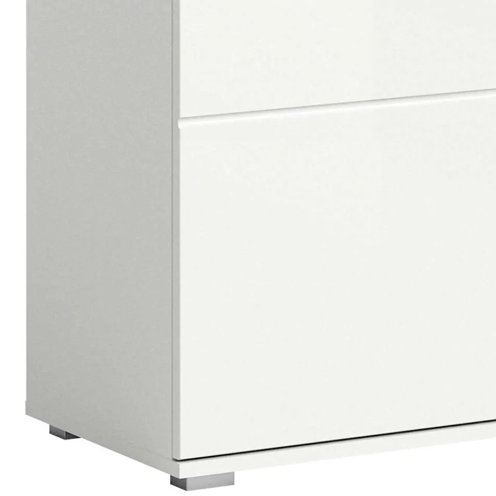 Wohnen Schränke|Garderobenschränke*Hochglanz Flurschrank in Weiß - Rugova